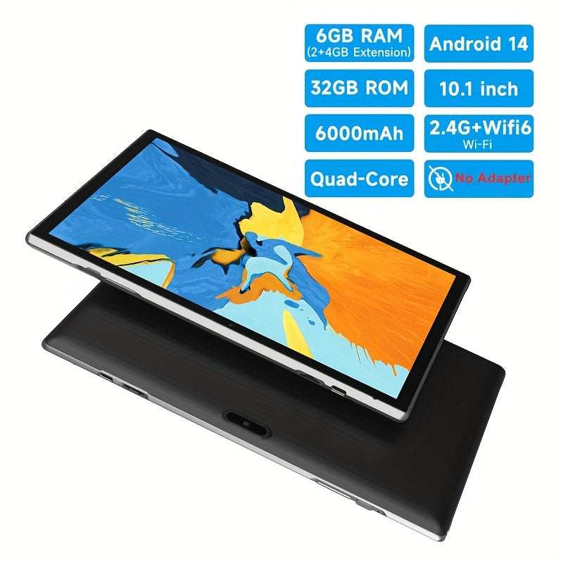 YQSAVIOR 10 Inch Android 13 Tablet - 2GB+4GB RAM, 32GB ROM + 1TB Expandable, RK3326S Quad-Core, 2.4G/5G WiFi, GMS Certified IPS Touch Screen, New 2024 Model