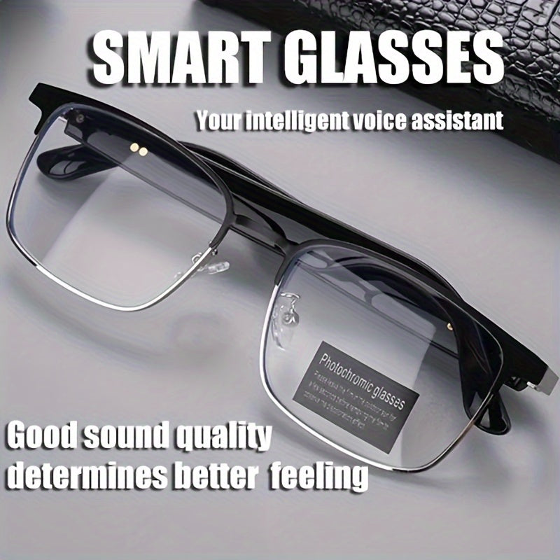 New Smart Glasses with Automatic Dimming Lenses, Automatically Turning Into Fashion Glasses In Sunlight, Built-in Microphone And Speaker, High-definition Voice Calling And Hifi Music Quality, Smart Audio Glasses, Suitable for - iBrightCS