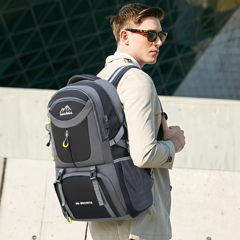 Large Capacity Outdoor Backpack, Durable Polyester Hiking Bag for Sports & Travel - iBrightCS
