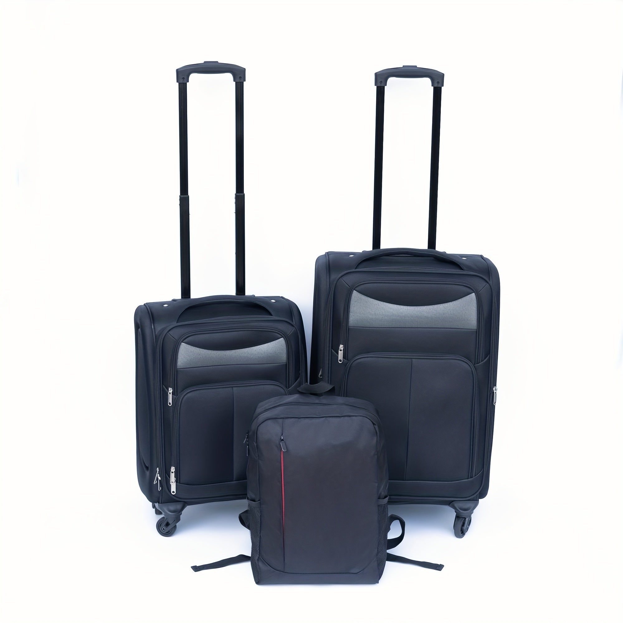 Travel Case Set with Rotating Wheels, Expandable Suitcase Set, Lightweight Suitcase Set with Internal Pocket - iBrightCS