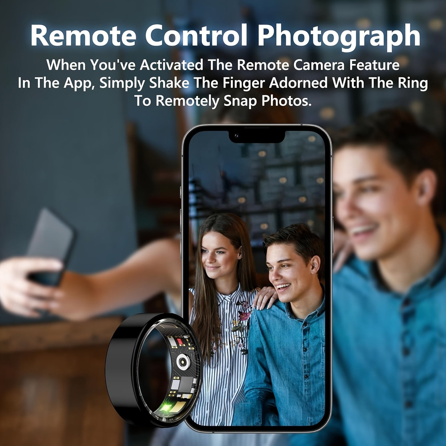 2025 New Smart Ring for Women Men, Smart Health Ring - IP68 Fitness Ring, Fitness Tracker with Sleep Tracker, Step Tracker, Distance Monitoring for iPhone and Android - Mother's Day Gift/Father's Day Gift