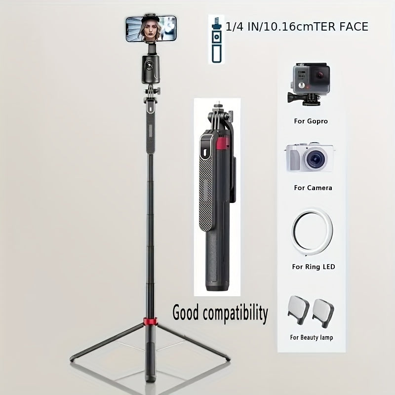 Multi-Function Selfie Stick and Tripod - Capture 360° Videos and Photos, Easily Expandable for iPhone - iBrightCS