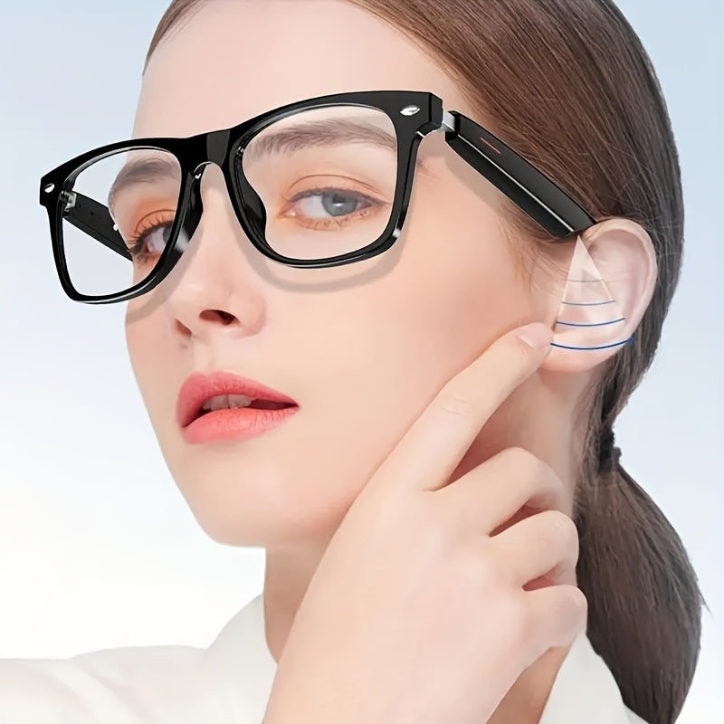Wireless USB Charging Smart Glasses With Microphone, Speaker, Touch Control, Supports Voice Calls, Stereo Music, Remote Control, Wireless Photography, Compatible With Voice Assistant Wake-Up Function For Outdoor Sports, Learn - iBrightCS