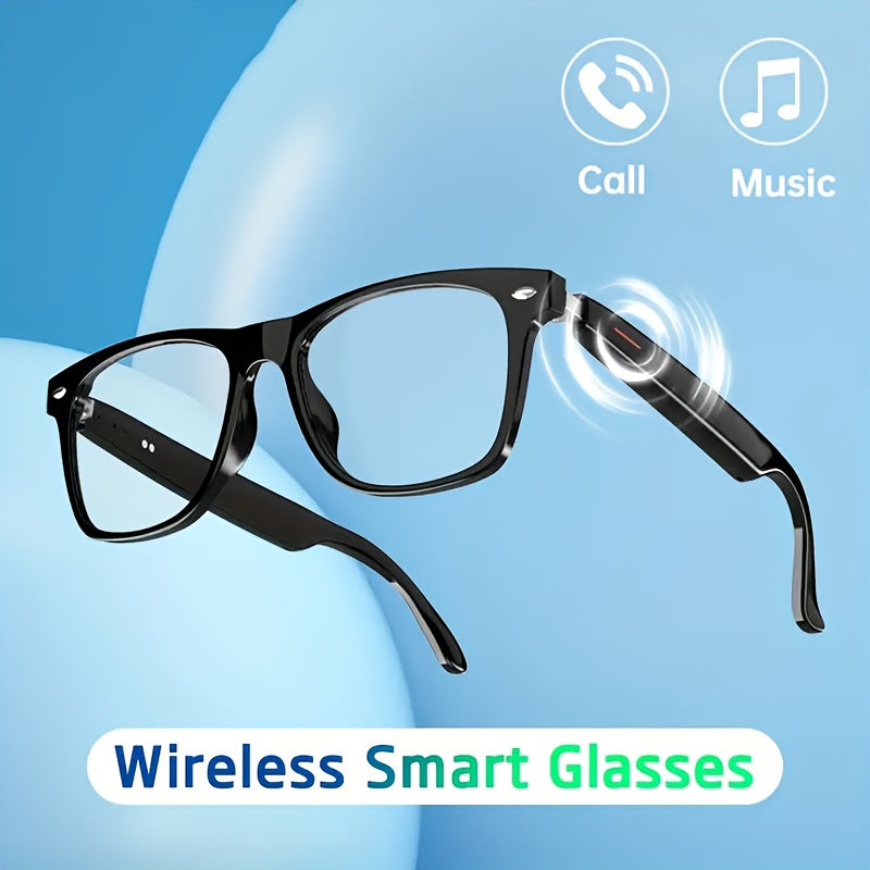 Wireless USB Charging Smart Glasses With Microphone, Speaker, Touch Control, Supports Voice Calls, Stereo Music, Remote Control, Wireless Photography, Compatible With Voice Assistant Wake-Up Function For Outdoor Sports, Learn - iBrightCS