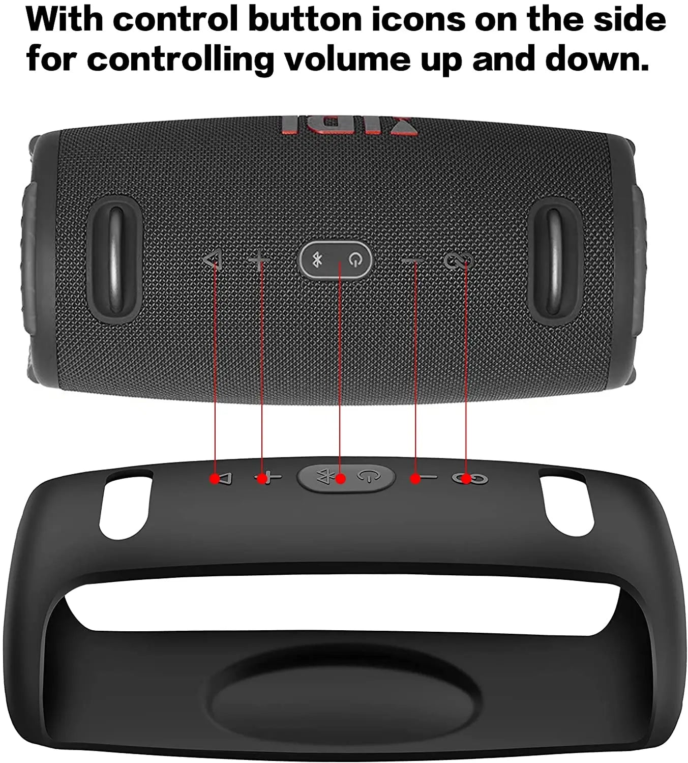 ZOPRORE Newest Travel Carrying Protective Soft Silicone Case for JBL Xtreme 3 Xtreme3 Bluetooth Speaker Bag Cover - iBrightCS