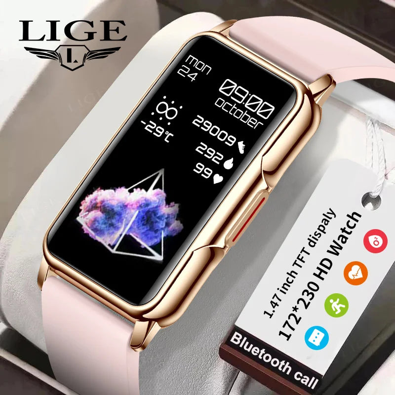 For Android IOS Smart Bracelet Women Smartwatch Men Heart Rate Blood Oxygen Waterproof Sport Smart Band Watch For Ladies +Gift - iBrightCS