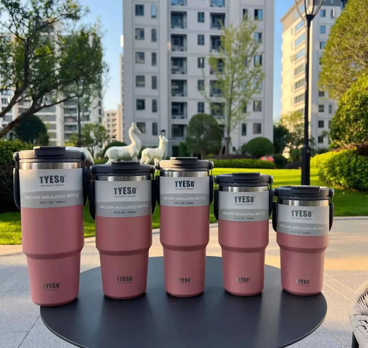 600ml Tyeso Tumbler Coffee Cup Stainless Steel Vacuum Thermal Insulated Mug Cold Storage Ice Large Capacity