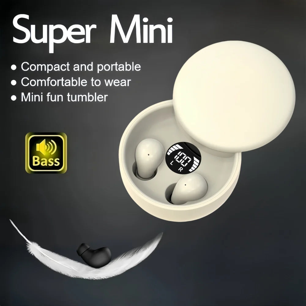 SK26 TWS Wireless Bluetooth 5.4 Headphones In-Ear Invisible Sleep Earbud With Mic Noise Cancelling Earphones HIFI Music Headset