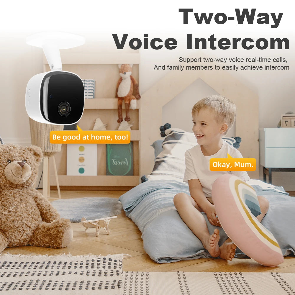 1080P HD Camera Night Vision WiFi Monitor Motion Detect With 2-way Audio Multiple People Share Viewing Security Camera Home 2025
