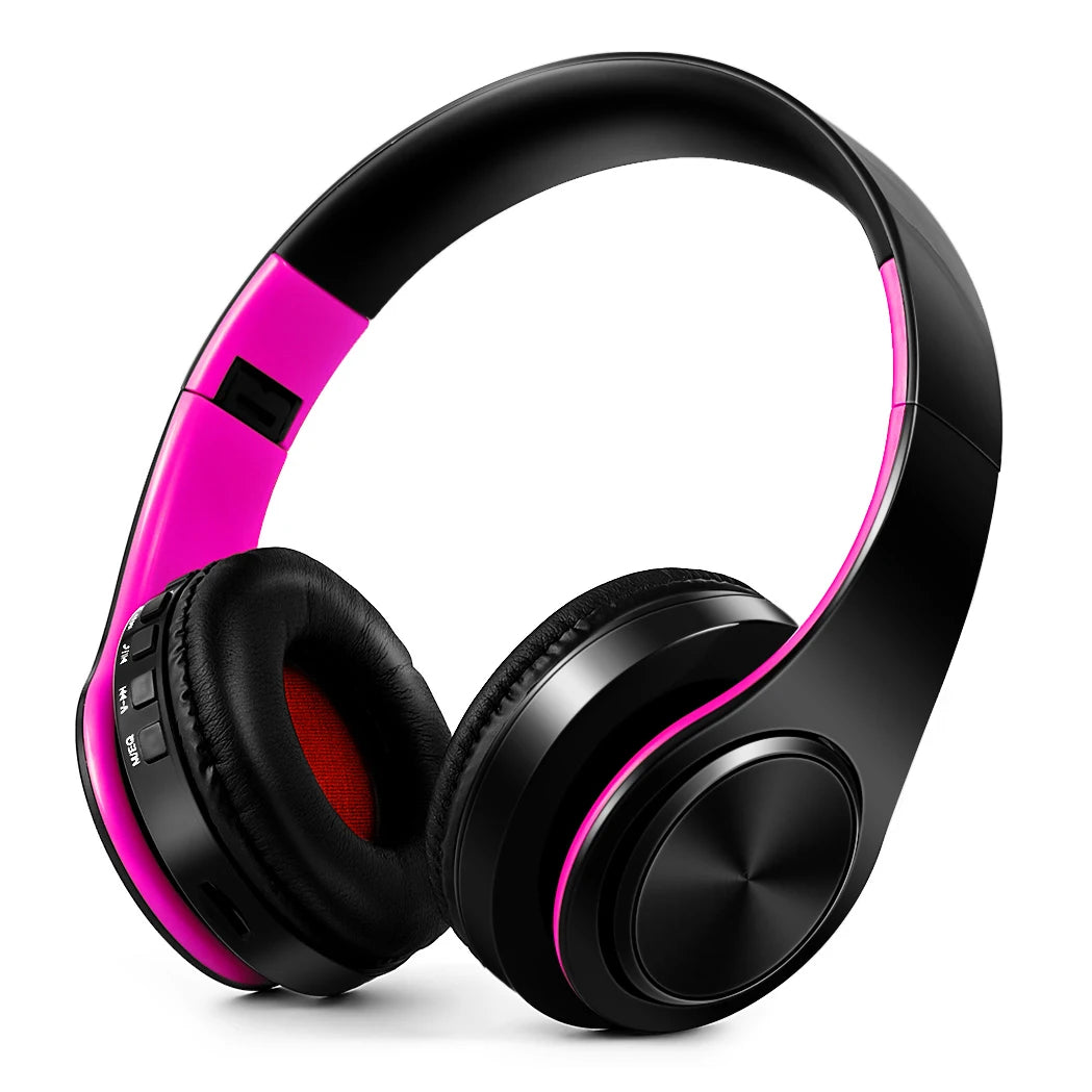Gold Wireless Headphones Bluetooth Earphone Stereo Headset with Built-in MIC with 3.5mm Jack for Xiaomi Samsung IPHONE