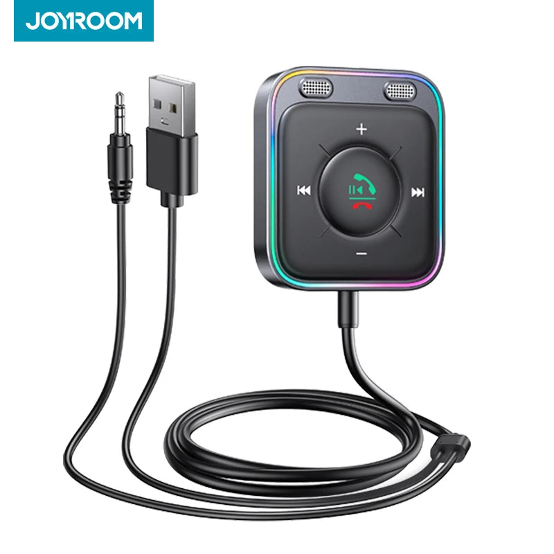 Joyroom Bluetooth 5.4 Car Adapter With Dual Mics Noise Cancellation AUX Bluetooth Wireless Receiver Car Kit Plug-and-Play - iBrightCS