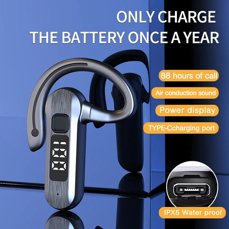 Sport Bluetooth 5.3 Headphones Bone Conduction Headset Wireless Open Headset Running Bluetooth Headset Noise Reduction W Mic - iBrightCS