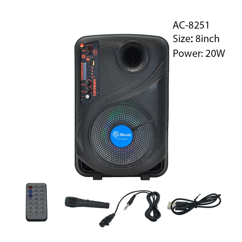 Powerful Bluetooth Speaker Portable Sound box Large Subwoofer Wireless Stereo Music Karaoke Column Support FM SD USB with Mic
