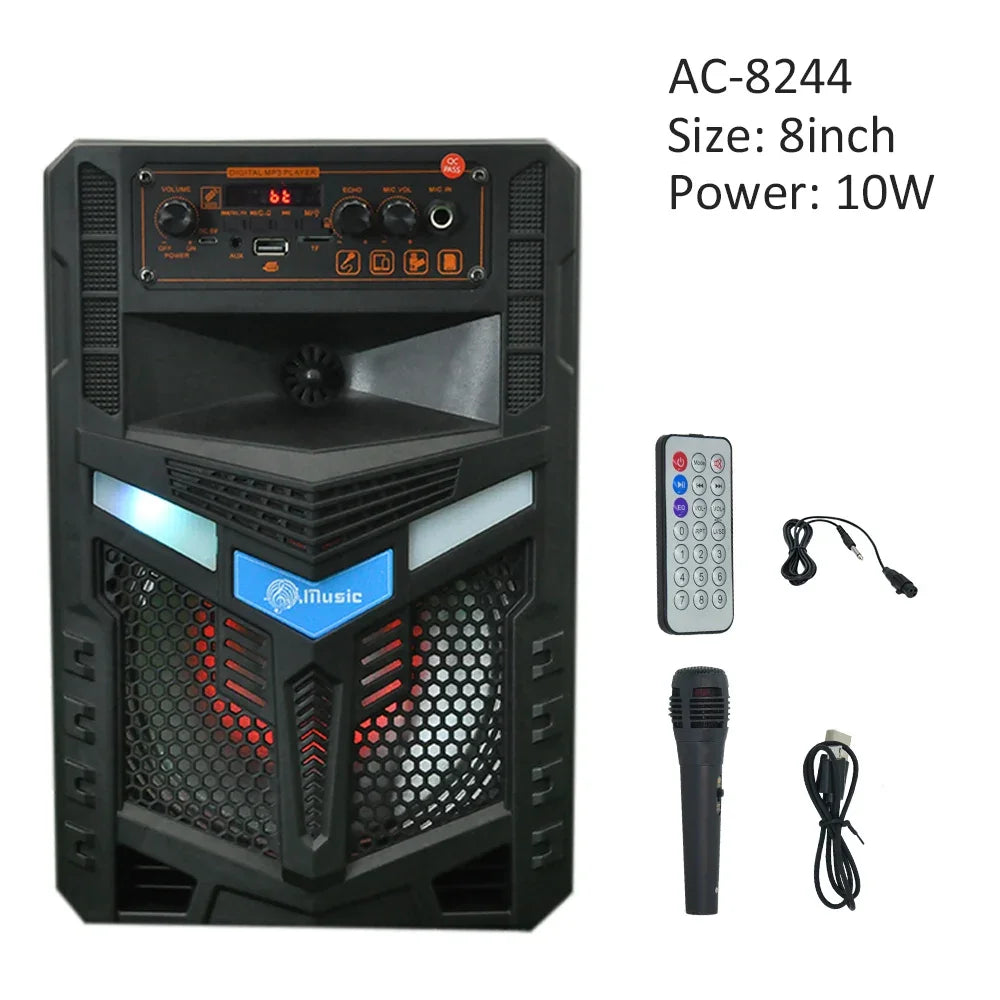 Powerful Bluetooth Speaker Portable Sound box Large Subwoofer Wireless Stereo Music Karaoke Column Support FM SD USB with Mic