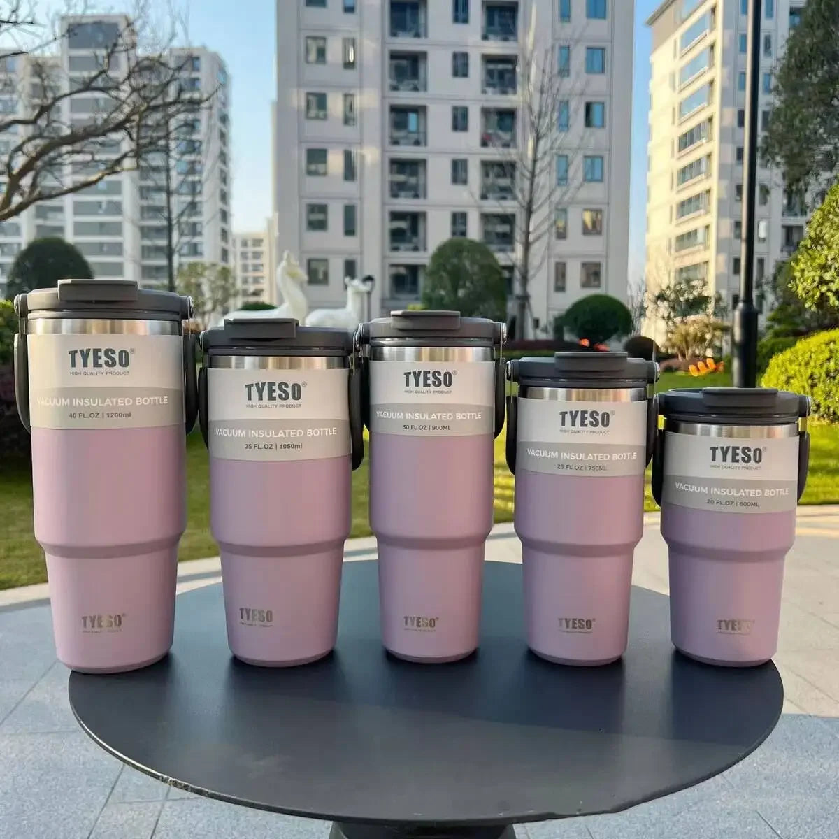 600ml Tyeso Tumbler Coffee Cup Stainless Steel Vacuum Thermal Insulated Mug Cold Storage Ice Large Capacity