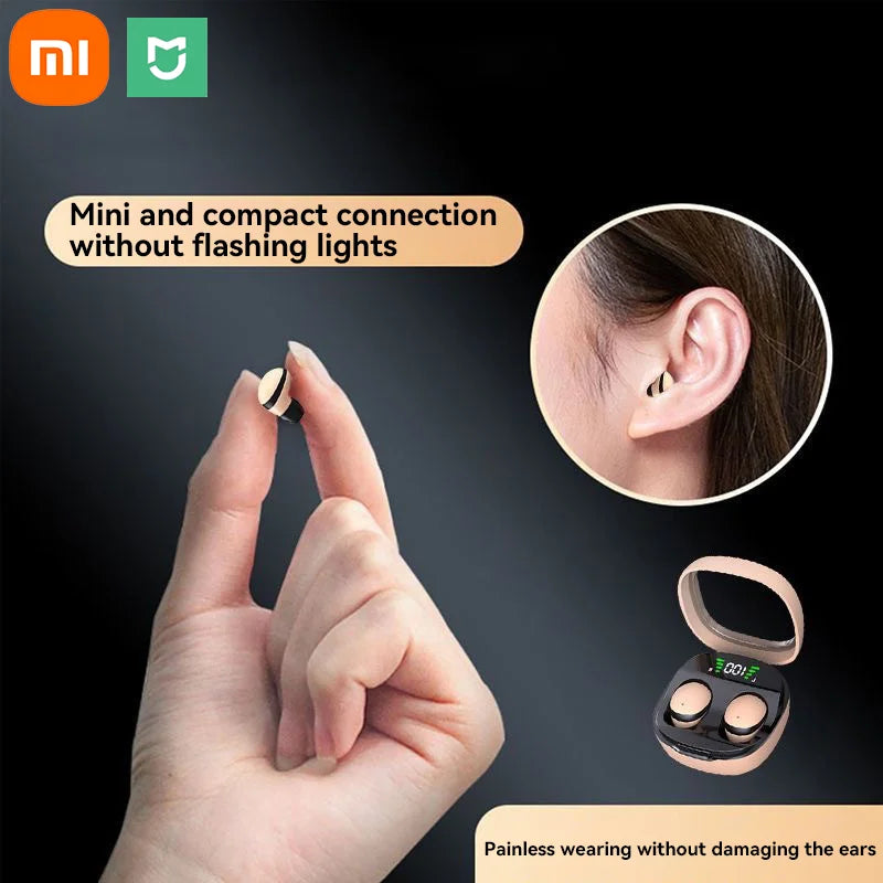 Xiaomi Mini Wireless Bluetooth 5.3 Headset Small Earbuds Sleep Invisible Headphones HD HIFI Bass sound Quality Earphones
