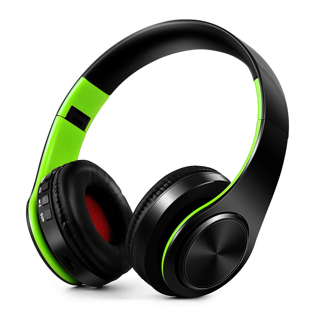 Gold Wireless Headphones Bluetooth Earphone Stereo Headset with Built-in MIC with 3.5mm Jack for Xiaomi Samsung IPHONE
