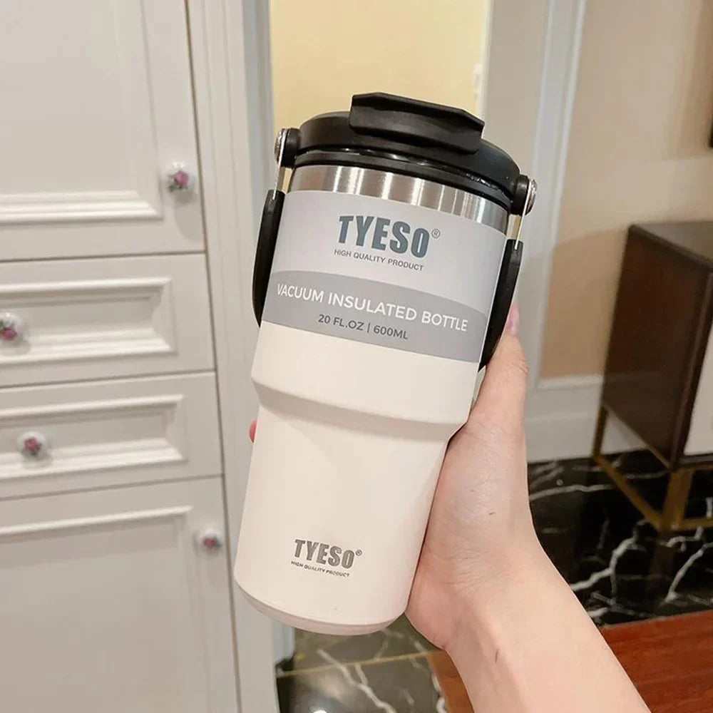 600ml Tyeso Tumbler Coffee Cup Stainless Steel Vacuum Thermal Insulated Mug Cold Storage Ice Large Capacity