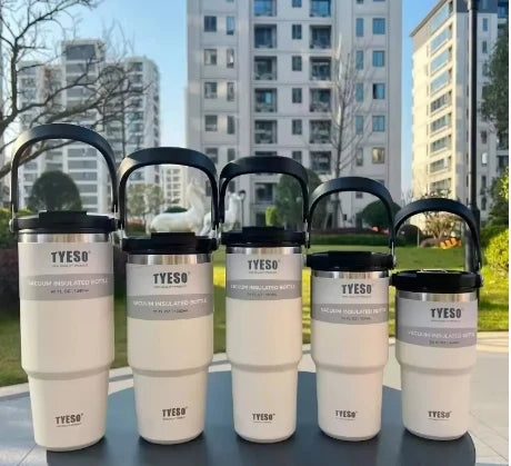 600ml Tyeso Tumbler Coffee Cup Stainless Steel Vacuum Thermal Insulated Mug Cold Storage Ice Large Capacity