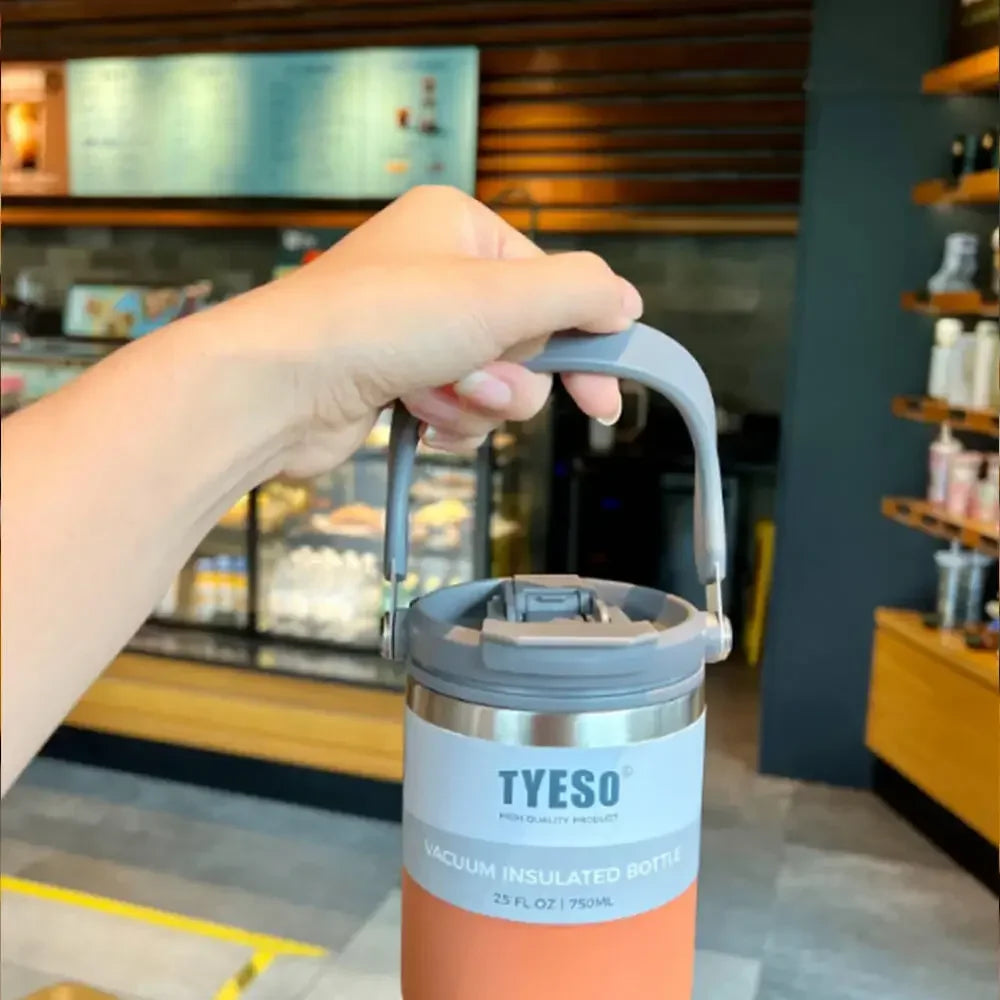600ml Tyeso Tumbler Coffee Cup Stainless Steel Vacuum Thermal Insulated Mug Cold Storage Ice Large Capacity