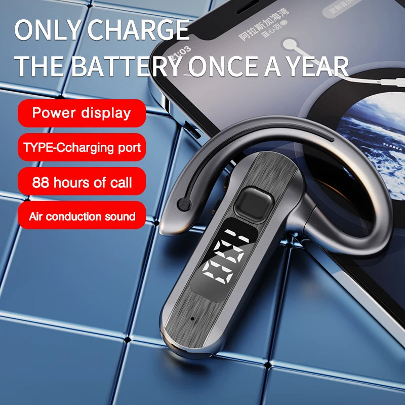 Sport Bluetooth 5.3 Headphones Bone Conduction Headset Wireless Open Headset Running Bluetooth Headset Noise Reduction W Mic - iBrightCS