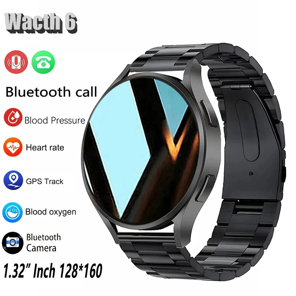 LAXASFIT Watch 6 Smart Watch 1.32 inch 128*160 Bluetooth Call Health Monitoring Alarm Clock Fashion Watch Men Women Holiday Gift - iBrightCS