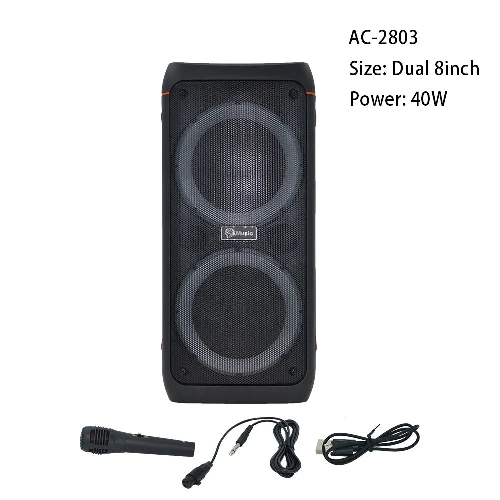 Powerful Bluetooth Speaker Portable Sound box Large Subwoofer Wireless Stereo Music Karaoke Column Support FM SD USB with Mic