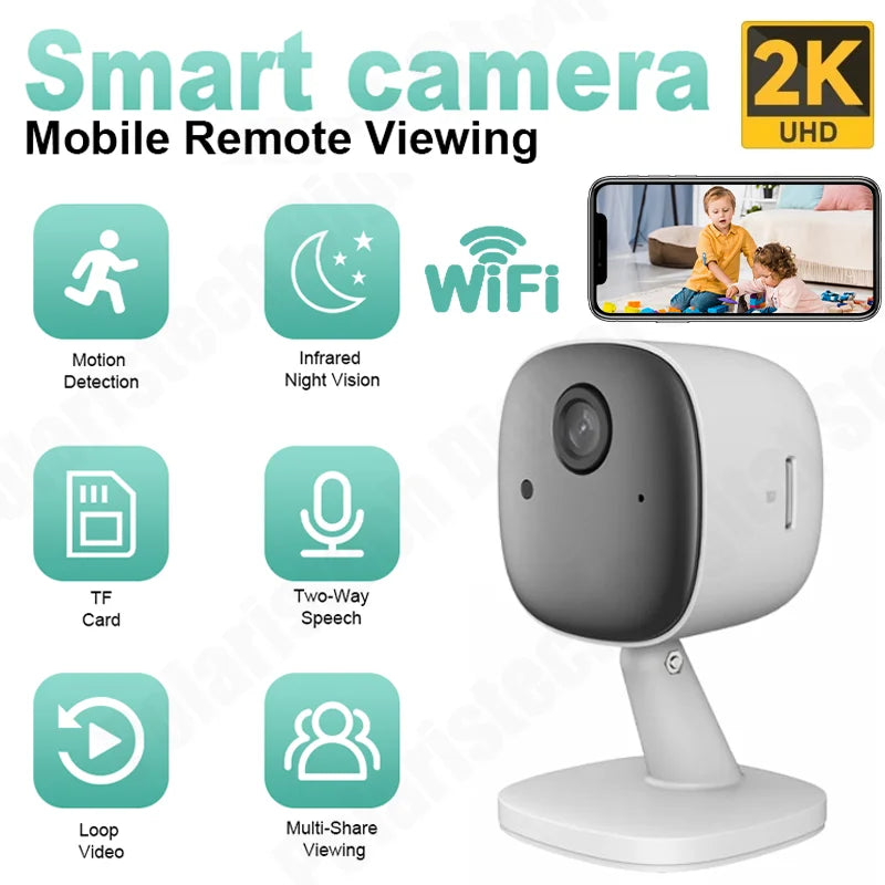 1080P HD Camera Night Vision WiFi Monitor Motion Detect With 2-way Audio Multiple People Share Viewing Security Camera Home 2025