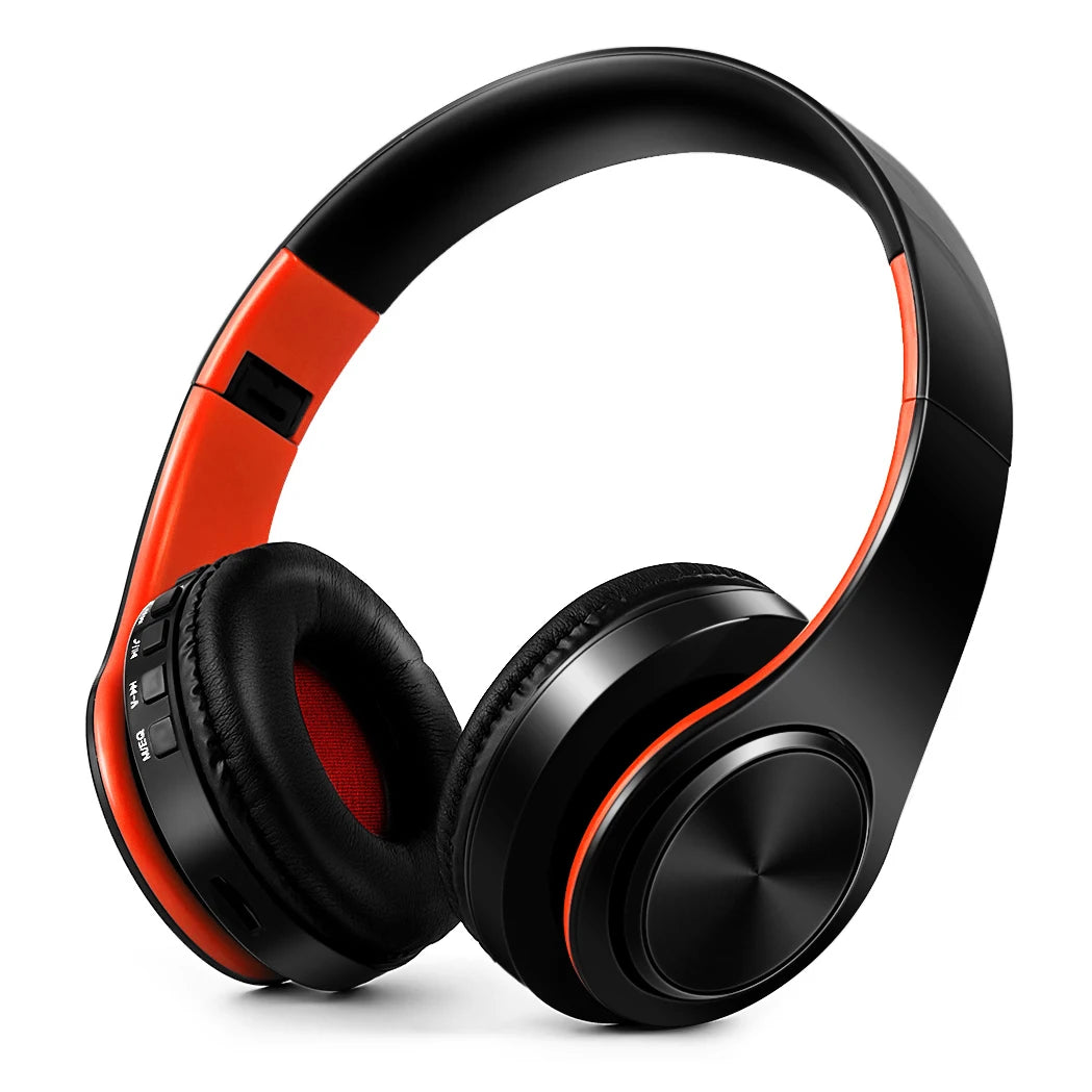 Gold Wireless Headphones Bluetooth Earphone Stereo Headset with Built-in MIC with 3.5mm Jack for Xiaomi Samsung IPHONE