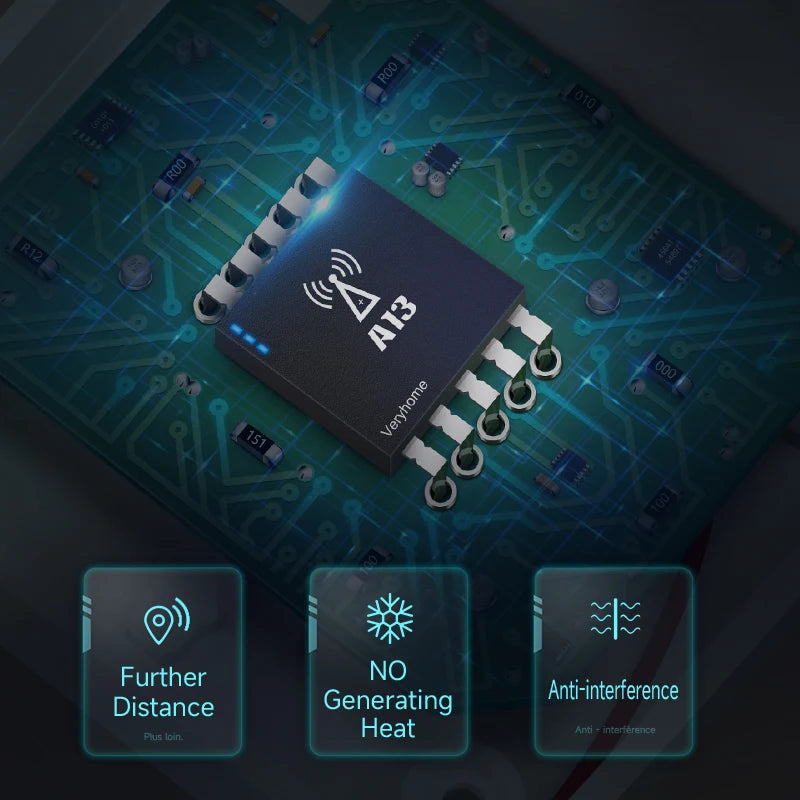 VeryHome Wireless Doorbell Waterproof Self-powered Button Smart Door Bell Sets Home Welcome Outdoor House Chimes Receiver - iBrightCS