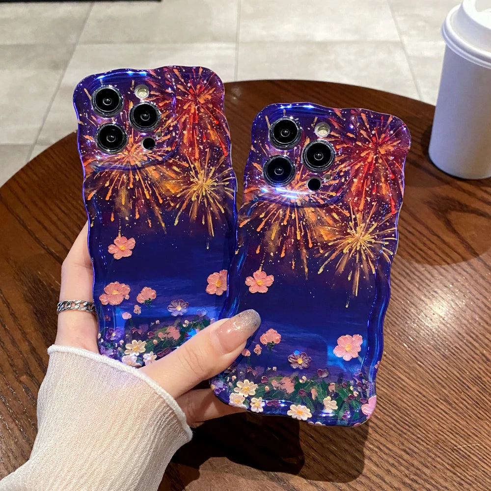 Luxury Fireworks Pattern Phone Case - iPhone 16 Pro Max iBrightCS