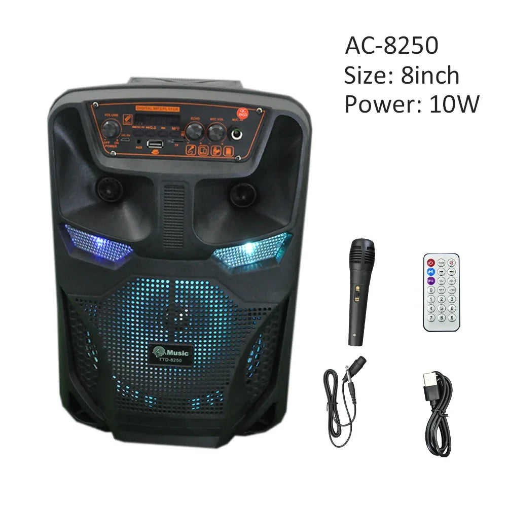 Powerful Bluetooth Speaker Portable Sound box Large Subwoofer Wireless Stereo Music Karaoke Column Support FM SD USB with Mic