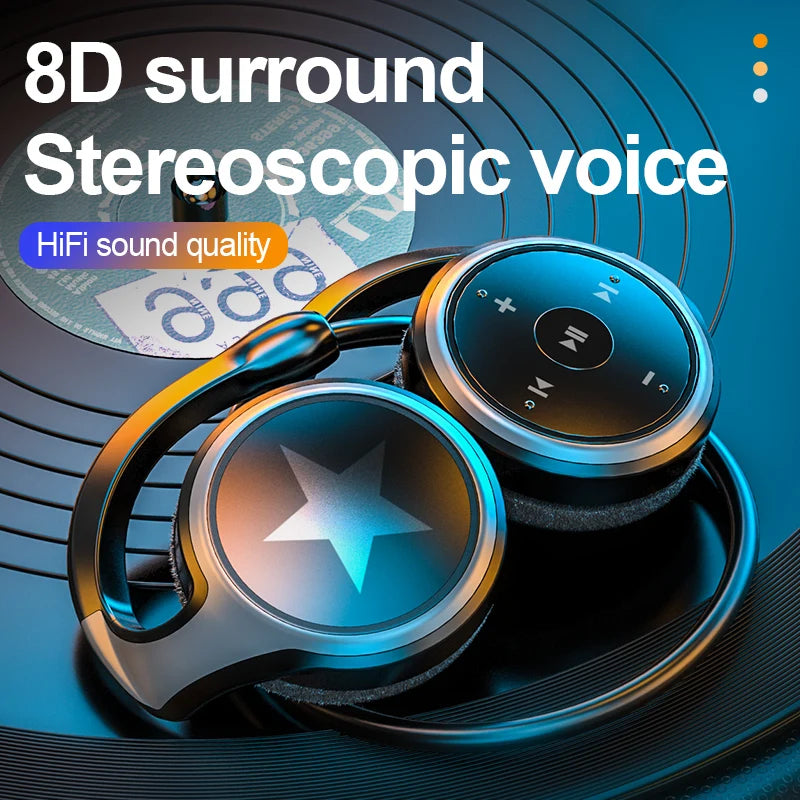 Original A23 Sport Foldable Wireless Headphone 8D Surround Heavy Bass Hifi Music Bluetooth Earphones With Mic Support FM/TF Card - iBrightCS