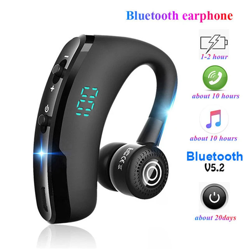 Bluetooth Earphone Wireless Headphones Waterproof Stereo Hanging Ear Business Headset Long standby Bass Earbuds Sports Noise HD - iBrightCS