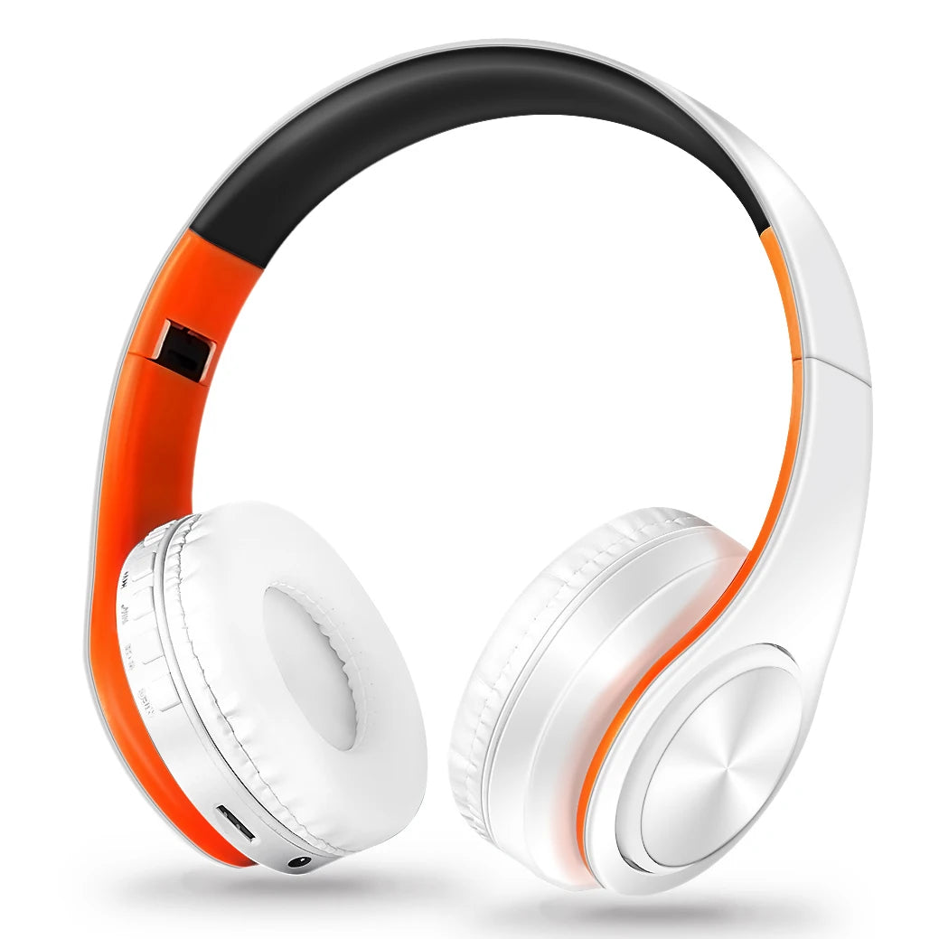 Gold Wireless Headphones Bluetooth Earphone Stereo Headset with Built-in MIC with 3.5mm Jack for Xiaomi Samsung IPHONE