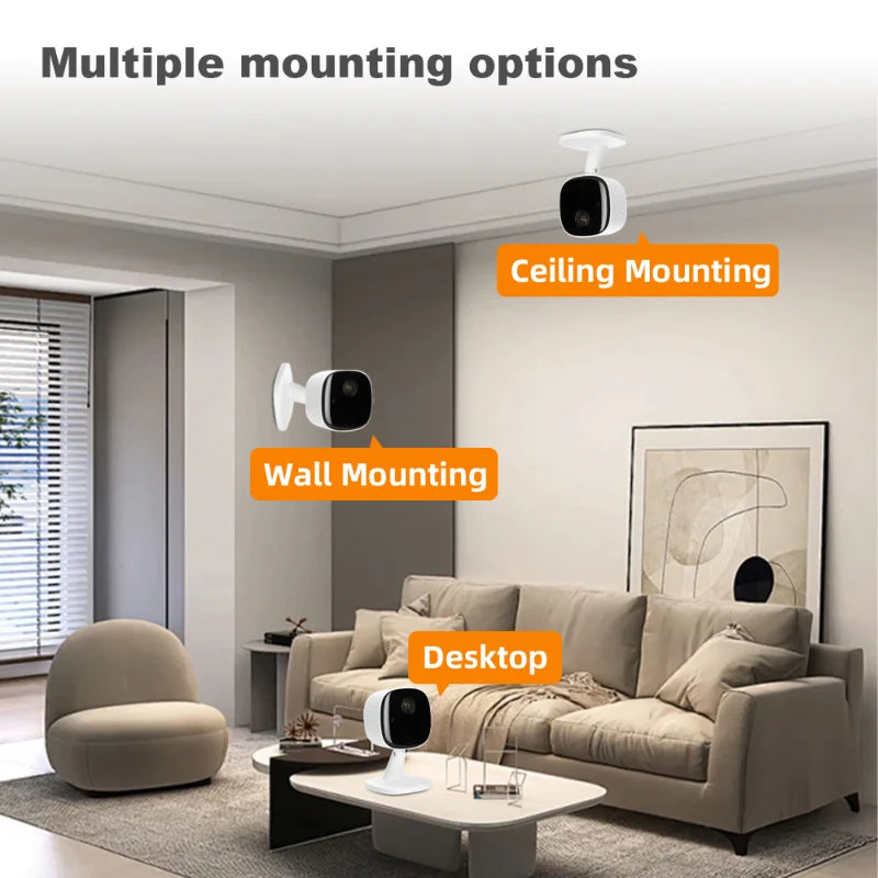 1080P HD Camera Night Vision WiFi Monitor Motion Detect With 2-way Audio Multiple People Share Viewing Security Camera Home 2025