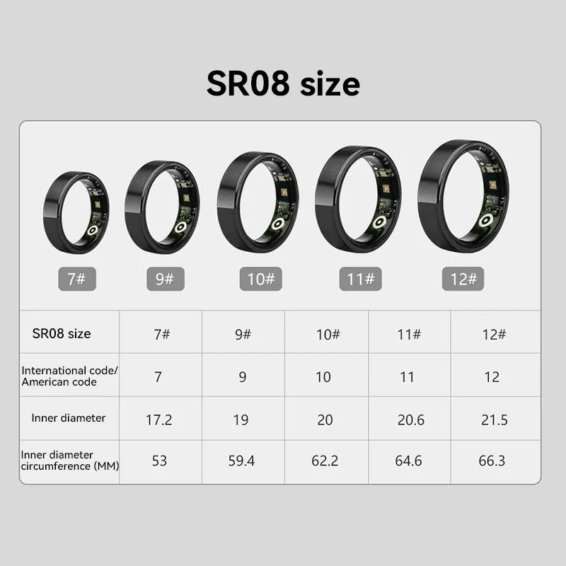 Smart Ring SR08 Multifunctional Ring Bluetooth Health Monitoring Sleep Monitoring Heart Rate Men Women Smart Ring New 2025