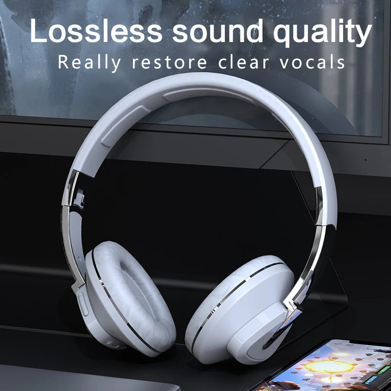 Headphones Bluetooth Wireless Headset HiFi Stereo Sound With Mic Music Game Sport Earphone Foldable Support TF SD-Card Earpieces