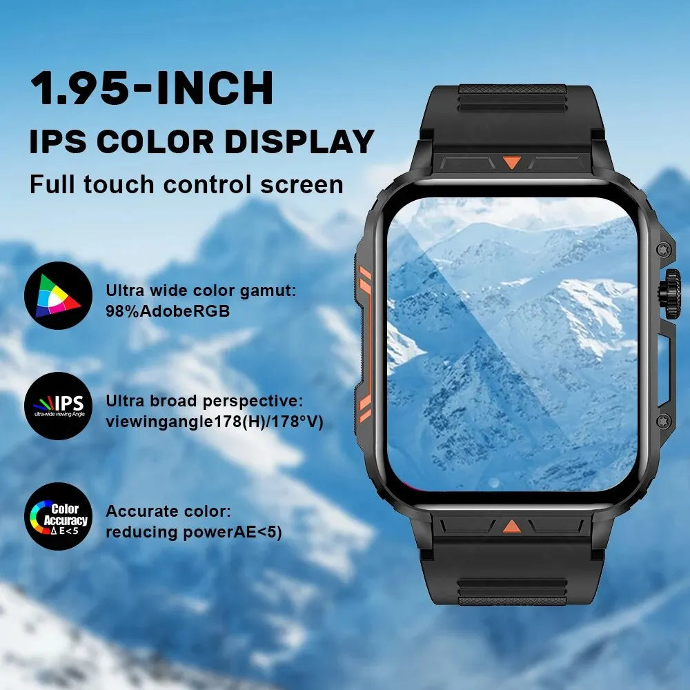 Smartwatch 1.95 Inch Screen Health Monitoring Watches IP68 Waterproof Sport Fitness Smart Watch For Men Women Reloj Hombre - iBrightCS