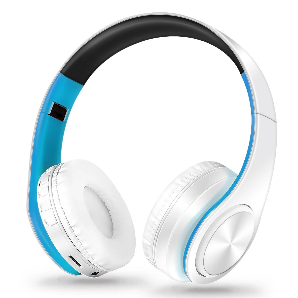 Gold Wireless Headphones Bluetooth Earphone Stereo Headset with Built-in MIC with 3.5mm Jack for Xiaomi Samsung IPHONE