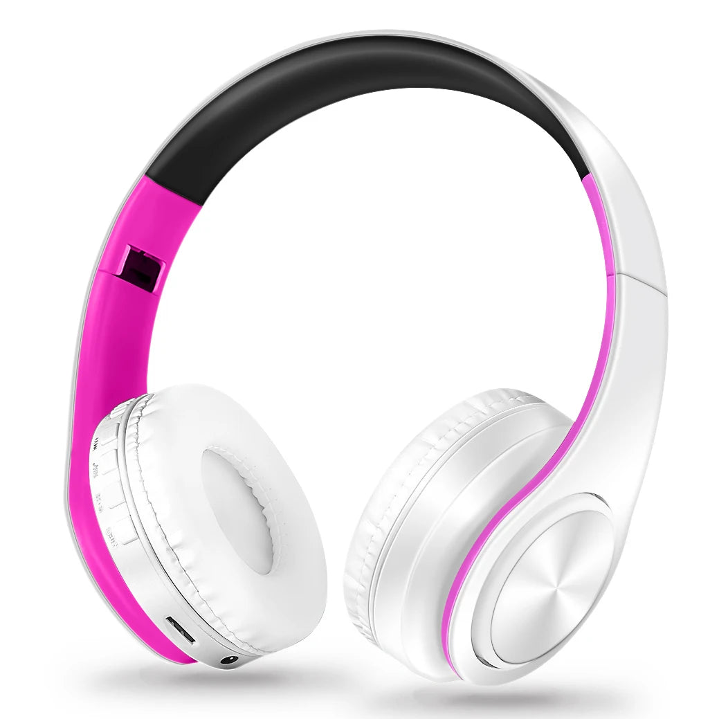Gold Wireless Headphones Bluetooth Earphone Stereo Headset with Built-in MIC with 3.5mm Jack for Xiaomi Samsung IPHONE