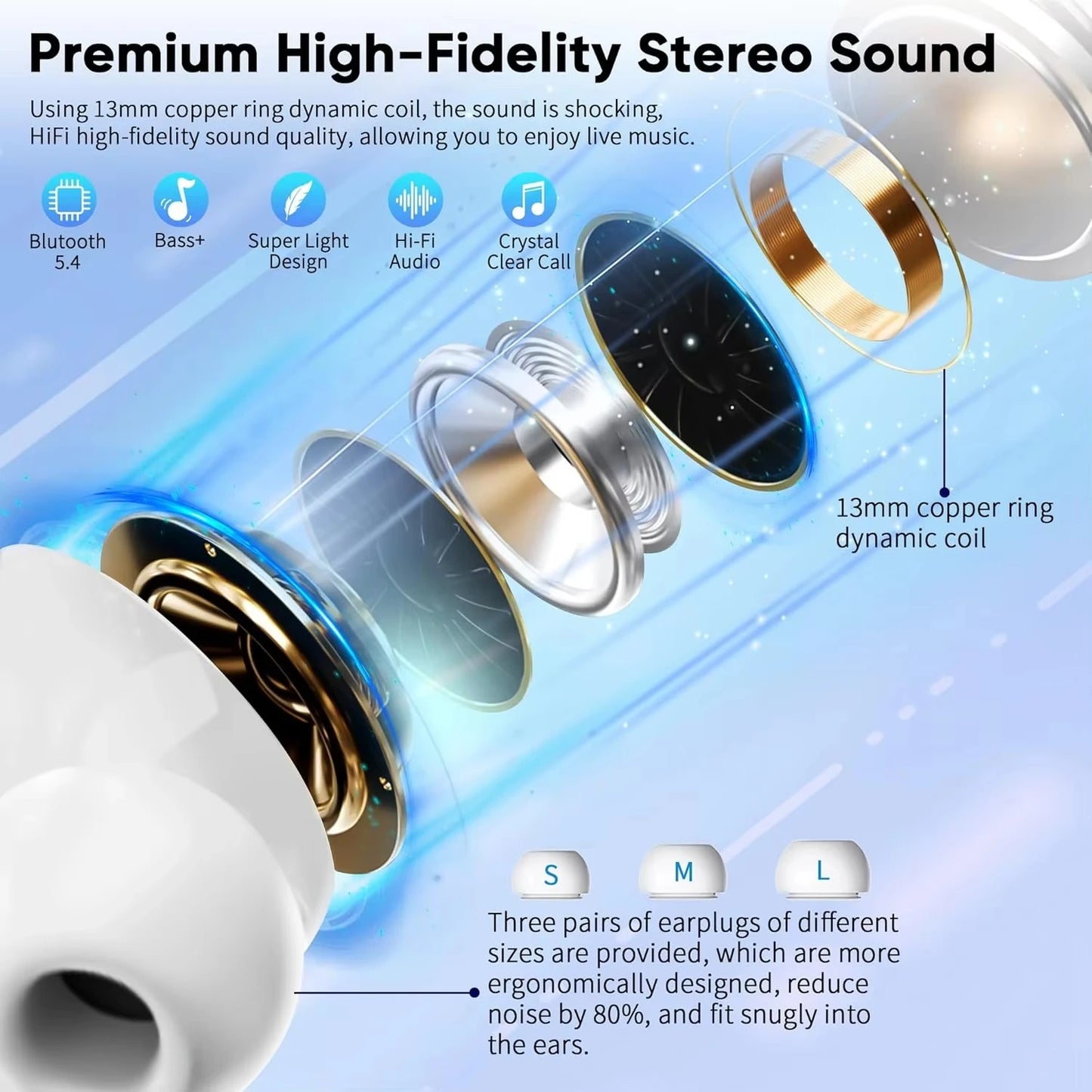In Ear Earphones Subwoofer With HD Mic Type-C Wireless Headset For iPhone15 16 Samsung Xiaomi Huawei VIVO Phone Tablet Headphone