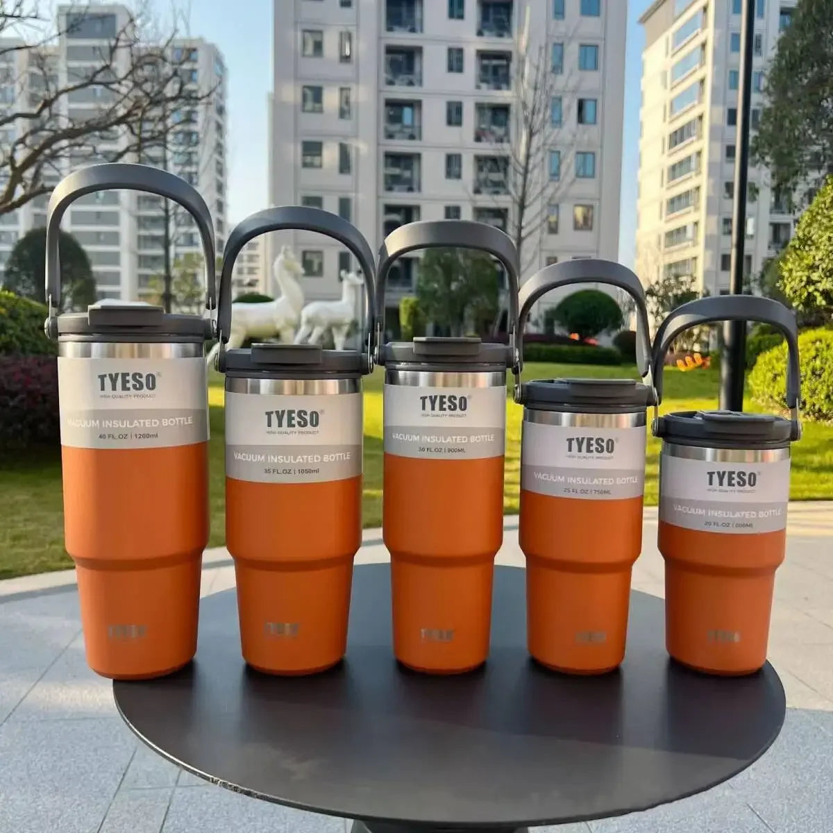 600ml Tyeso Tumbler Coffee Cup Stainless Steel Vacuum Thermal Insulated Mug Cold Storage Ice Large Capacity