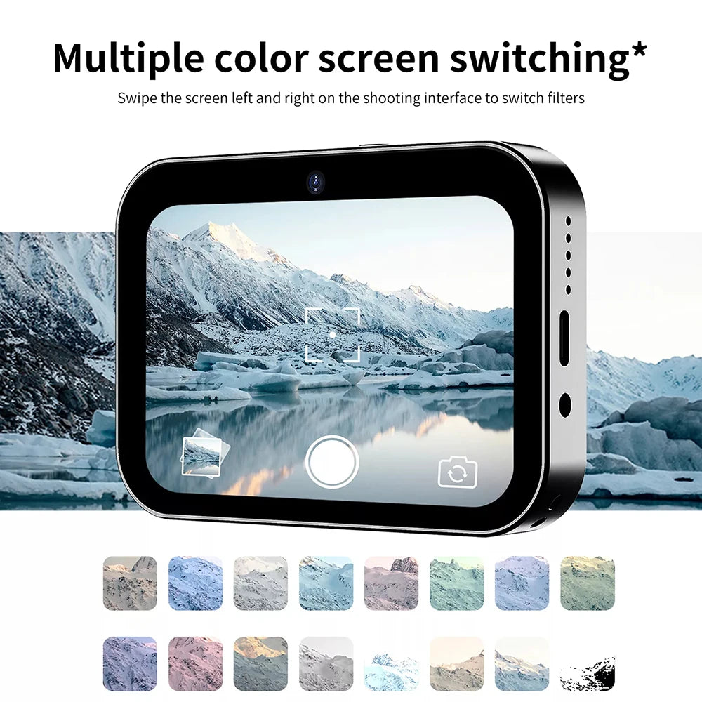 New 4K Digital Camera Night Vision Triple Lens 3Inch HD 64MP Touch Screen Entertainment Digital Camera OTG Transmission 3600mAh