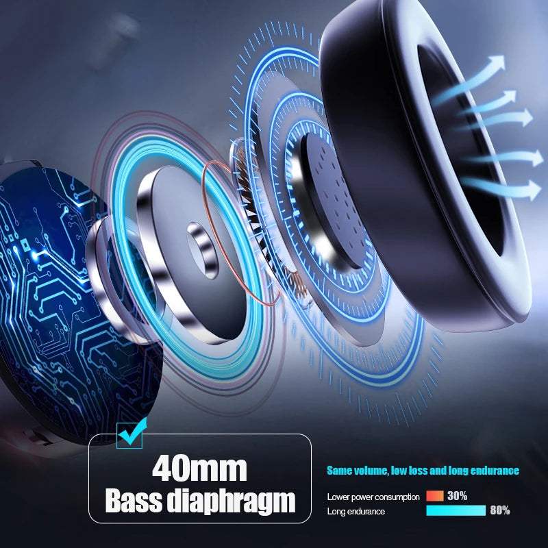 Bluetooth 5.0 Motorcycle Helmet Headset Wireless Noise Reduction Cycling Headset Waterproof Supports Hands Free Call Music