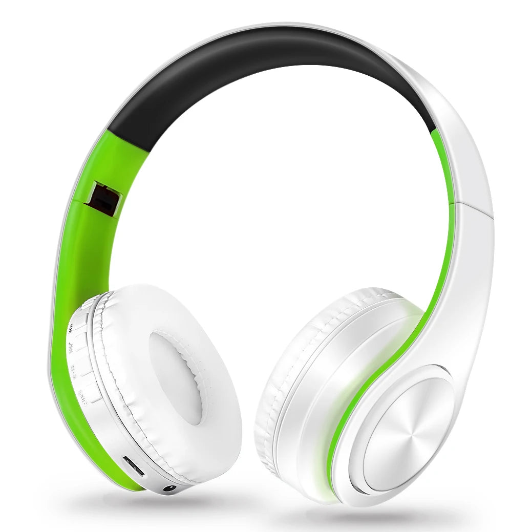 Gold Wireless Headphones Bluetooth Earphone Stereo Headset with Built-in MIC with 3.5mm Jack for Xiaomi Samsung IPHONE