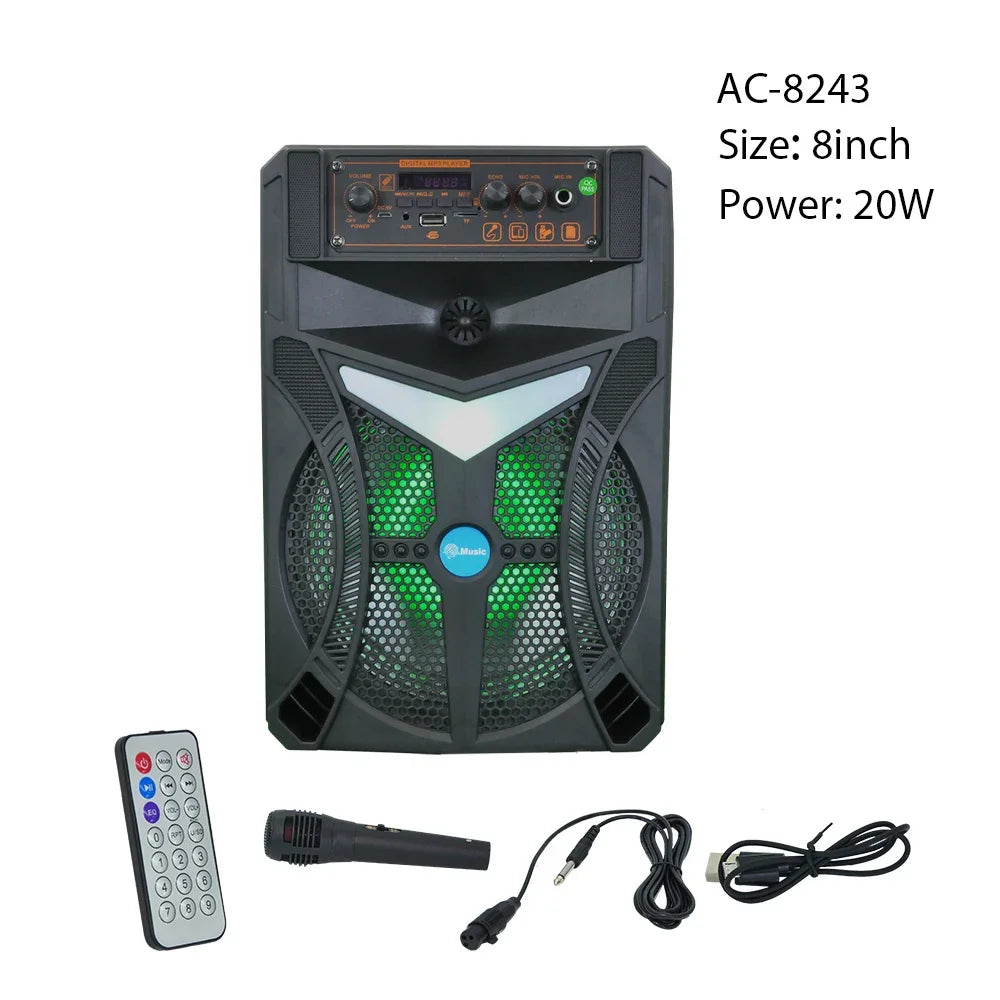 Powerful Bluetooth Speaker Portable Sound box Large Subwoofer Wireless Stereo Music Karaoke Column Support FM SD USB with Mic