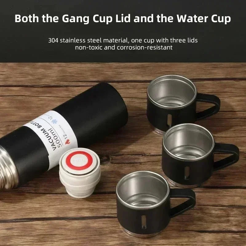 3-in1 Stainless Steel Vacuum Insulated Bottle Gift Set