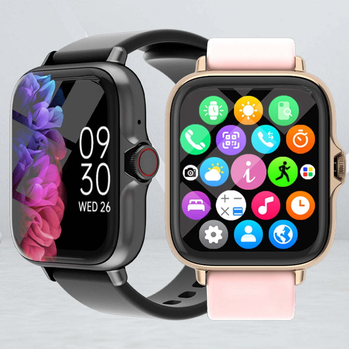 Waterproof Smart Watch with Message Answer, Call, Sleep Monitoring, Sports Pedometer, Information Alerts for iPhone and Android