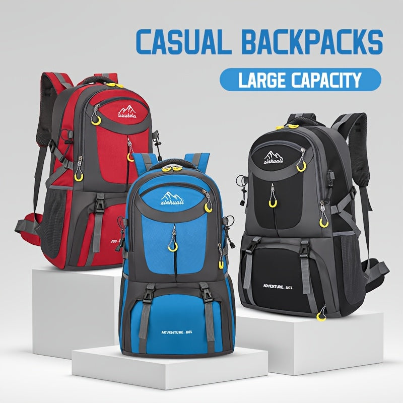 Large Capacity Outdoor Backpack, Durable Polyester Hiking Bag for Sports & Travel - iBrightCS